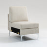 Single Couch Modular Armless Accent Chair With Back Cushion