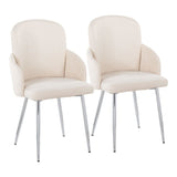 Dahlia - Contemporary Dining Chair (Set of 2) - Chrome Metal