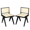 Chandigarh Dining Room Chairs With Natural Rattan (Set of 2)