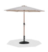 Fiji - Aluminum Patio Umbrella With Round Black And Teak Base