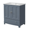 Bathroom Vanity With Sink, Cabinet With Adjustable Shelf And Drawer Divider