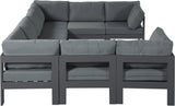 Nizuc - Outdoor Patio 8 Piece Modular Sectional With Gray Frame