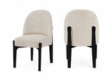 Torino - Upholstered Dining Chair With Brushed Black Base (Set of 2)
