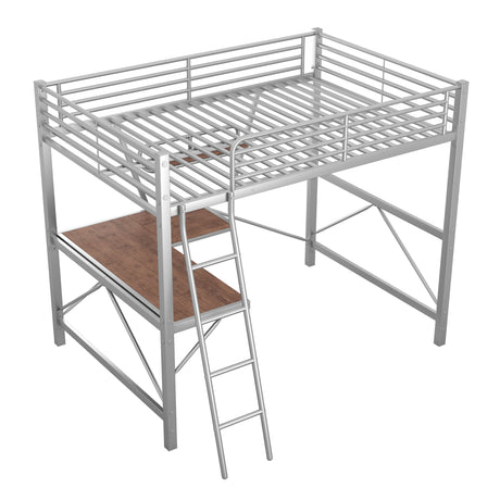 Loft Bed With Desk And Shelf, Modern Design