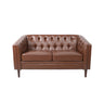 Sophisticated Loveseat With Diamond Stitched Detailing