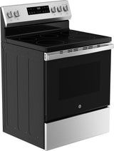 GRF500PVSS GE 30in Free-Standing Electric Range Stainless - Angle View