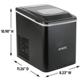 Avanti AVIM2625BK 9" Countertop Ice Maker 2 lbs. Storage Capacity 26 lbs. Daily Production in Black
