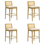 Tobias - Coastal Modern Wood Bar Height Kitchen Bar Stool