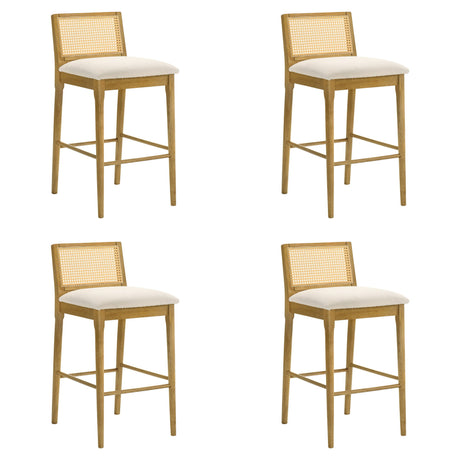 Tobias - Coastal Modern Wood Bar Height Kitchen Bar Stool