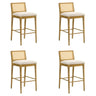 Tobias - Coastal Modern Wood Bar Height Kitchen Bar Stool