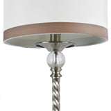 Clarity - Metal Buffet Lamp (Set of 2) - Brushed Nickel, Clear Crystal