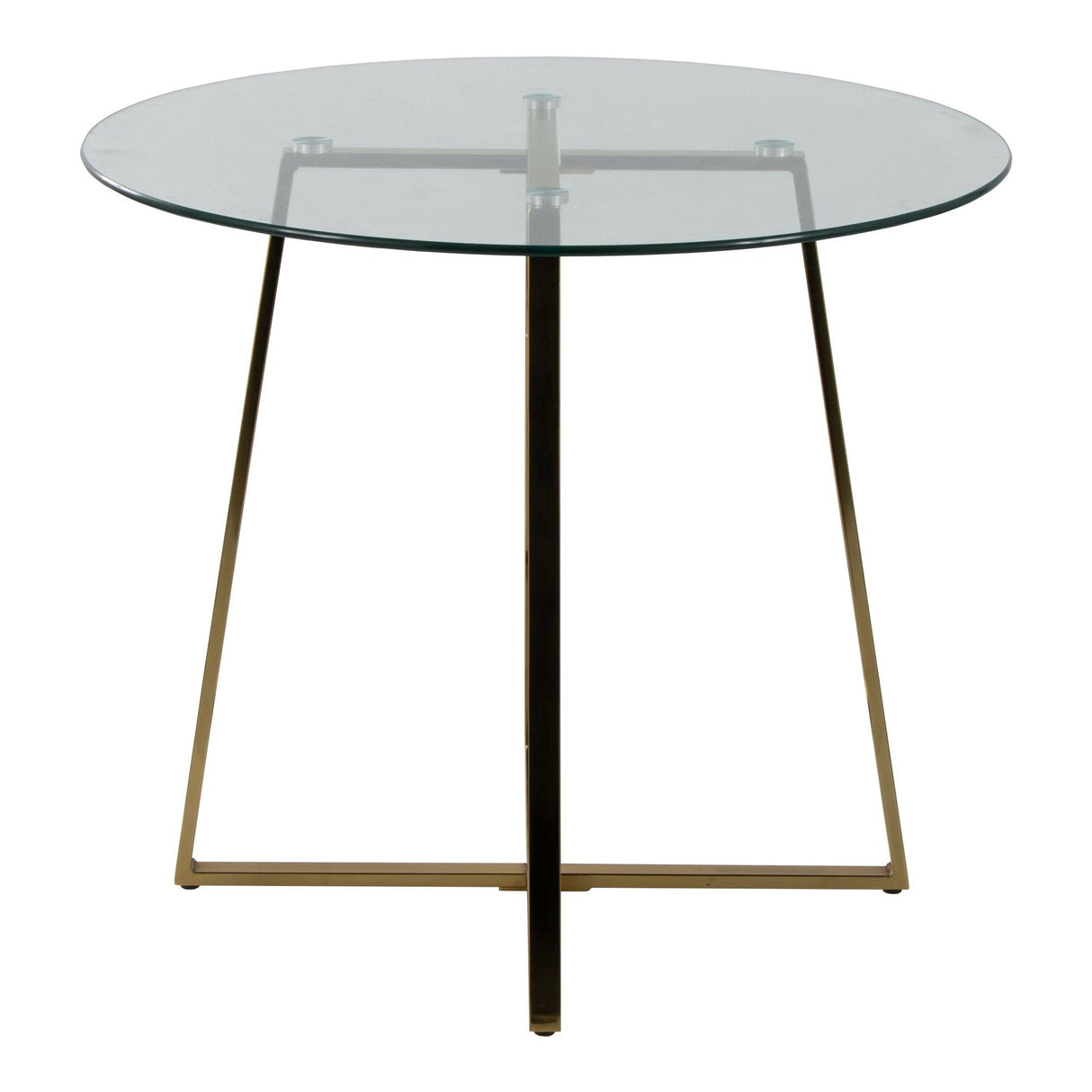 Cosmo - Contemporary/Glam Dinette Table - Tempered Glass Top