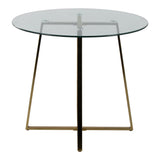 Cosmo - Contemporary/Glam Dinette Table - Tempered Glass Top