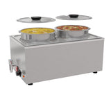 8 Qt. Two-Pot Electric Countertop Food Warmer With Faucet, CFW-4T.