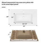 Modern Rectangular Vanity Top With Overflow For Bathroom