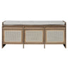 Entryway Shoe Bench With Drawers & Button Tufted Cushion