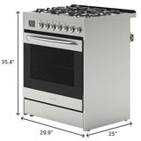 30 in. Stainless-Steel Professional Gas Range, KM-FR30G-SS.