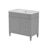 Bathroom Vanity With Top Sink, 2 Drawers, Tip Out Drawer