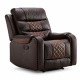 Heated Massage Recliner With Remote Control - Brown