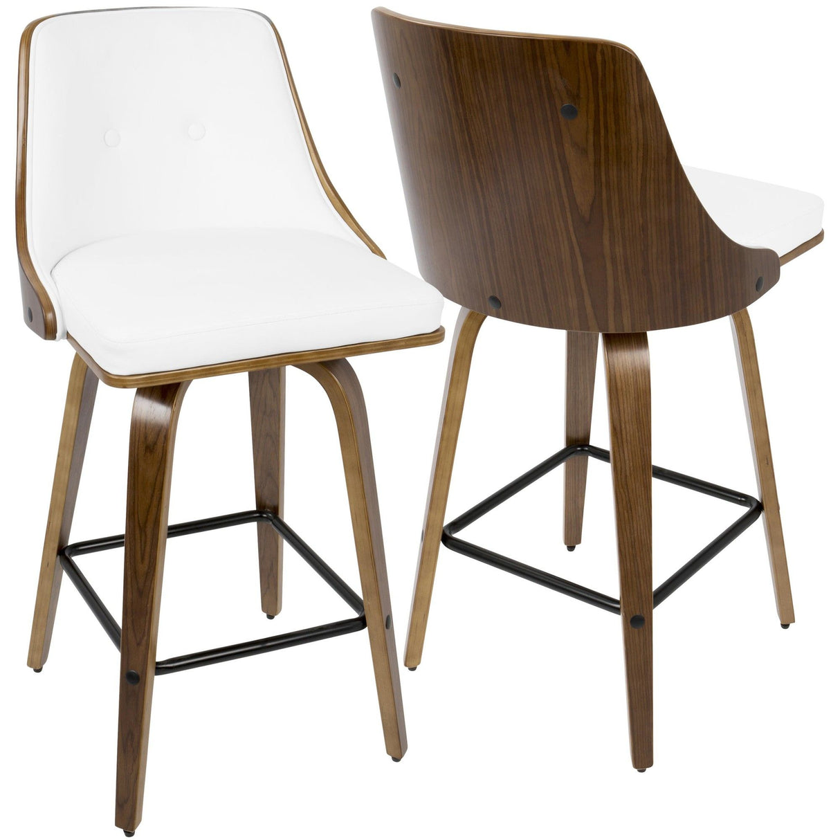 Gianna - Counter Stool (Set of 2) - Walnut Frame