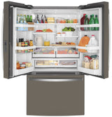 GE GWE23GMNES - 36 in. 23.1 cu. ft. Counter Depth French Door Refrigerator with Ice Maker - Fingerprint Resistant Slate