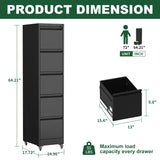 Drawer Metal Locking Vertical File Cabinet With Wheels Heavy Duty Lockable Storage
