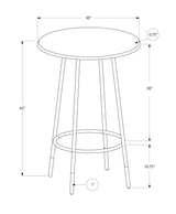 Home Bar Table With Bar Height, Small Round For Kitchen - Espresso