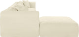 Shaggy - 5 Piece Modular Sectional With Ottoman