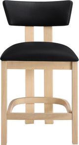 Lavrin - Vegan Leather Counter Stool (Set of 2) - Natural Base