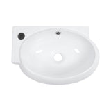 Modern Aesthetic Rectangle Wall Mount Bathroom Sink With Single Faucet Hole