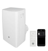 GE 8,000 BTU DOE SACC Smart Portable Air Conditioner with WiFi and Dehumidifier, Medium Rooms up to 350 sq. ft., White
