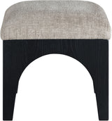 Lawson - Chenille Fabric Ottoman - Black Base
