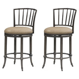 Vince - Commercial Grade Steel Frame Faux Leather Upholstered Swivel Counter Height Barstool
