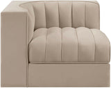 Rummi - Velvet Performance Fabric Upholstered Modular Corner Chair