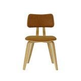 Jaguar - Curved Back Wood Dining Chair With Faux Leather Seat