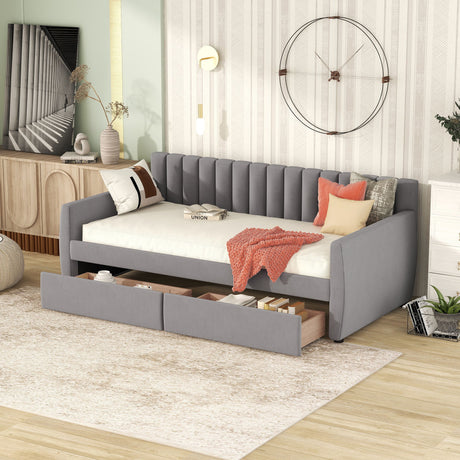 Upholstered Daybed With Slat Support