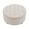 Tufted Storage Ottoman With Upholstery