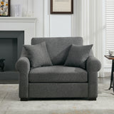 Modern Chenille Oversized Armchair, Chair And A Half, Single Sofa