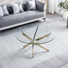 Modern Round Tempered Glass Table With Chrome Legs