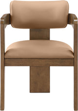 Sacha - Vegan Leather Upholstered Dining Chair With Brown Base (Set of 2)