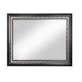Nicola - Mirror - Silver Synthetic Leather & Black