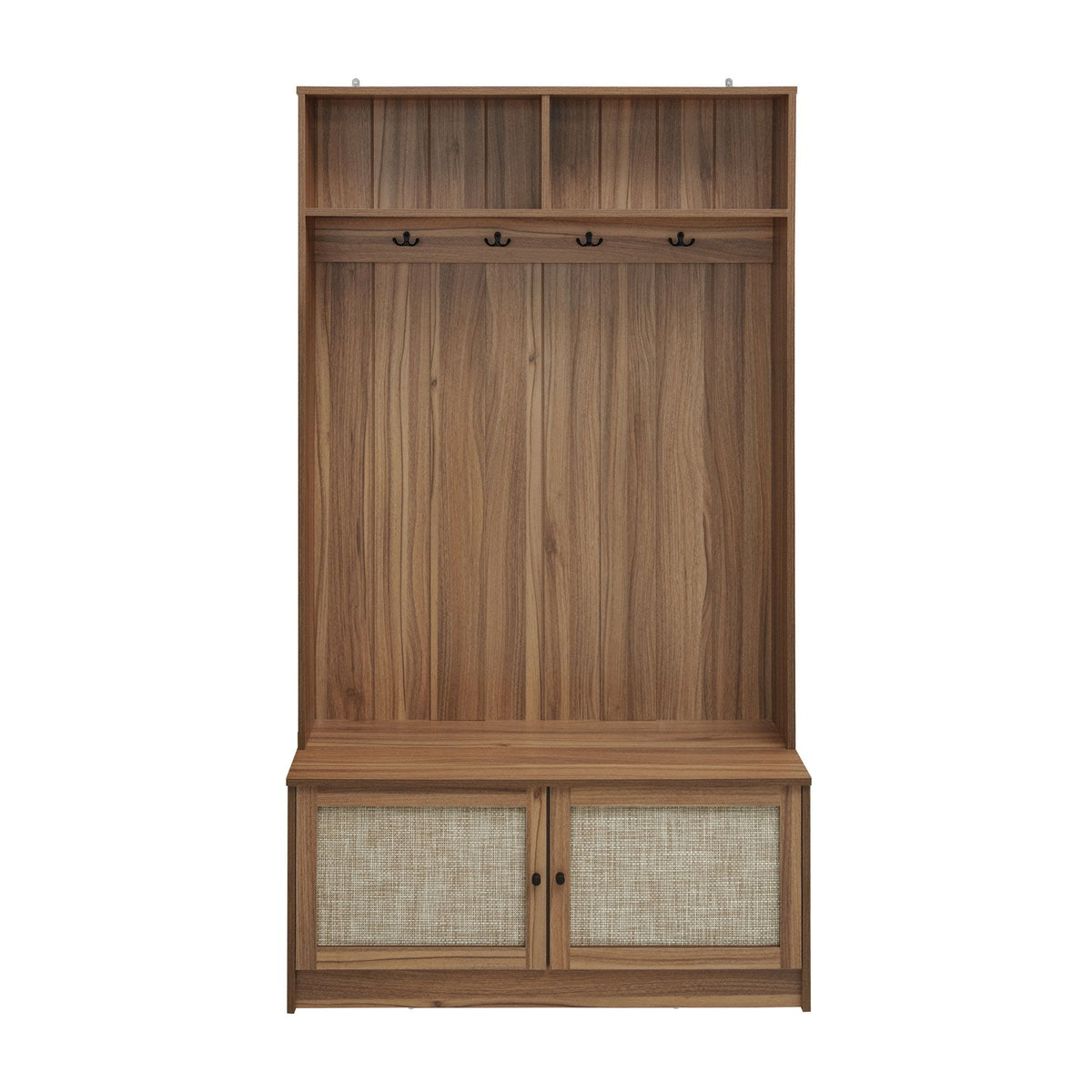 Modern Storage Closet For Bedroom, Entryway, Or Living Room - Walnut