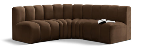Arc - Velvet 4 Piece Corner Modular Sofa