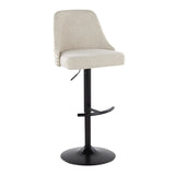 Marcel - Adjustable Barstool With Rounded T Footrest (Set of 2) - Black Metal