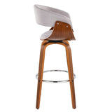 Vintage Mod - 30" Fixed-Height Barstool (Set of 2) - Chrome Footrest