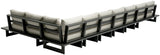 Maldives - 7 Piece Water Resistant Outdoor Patio Modular Sectional With Gray Base