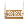 Alejandro - Acacia Wood Porch Swing With Slat Panel Seating