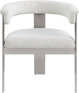 Romeo - Boucle Dining Chair With Silver Base (Set of 2)