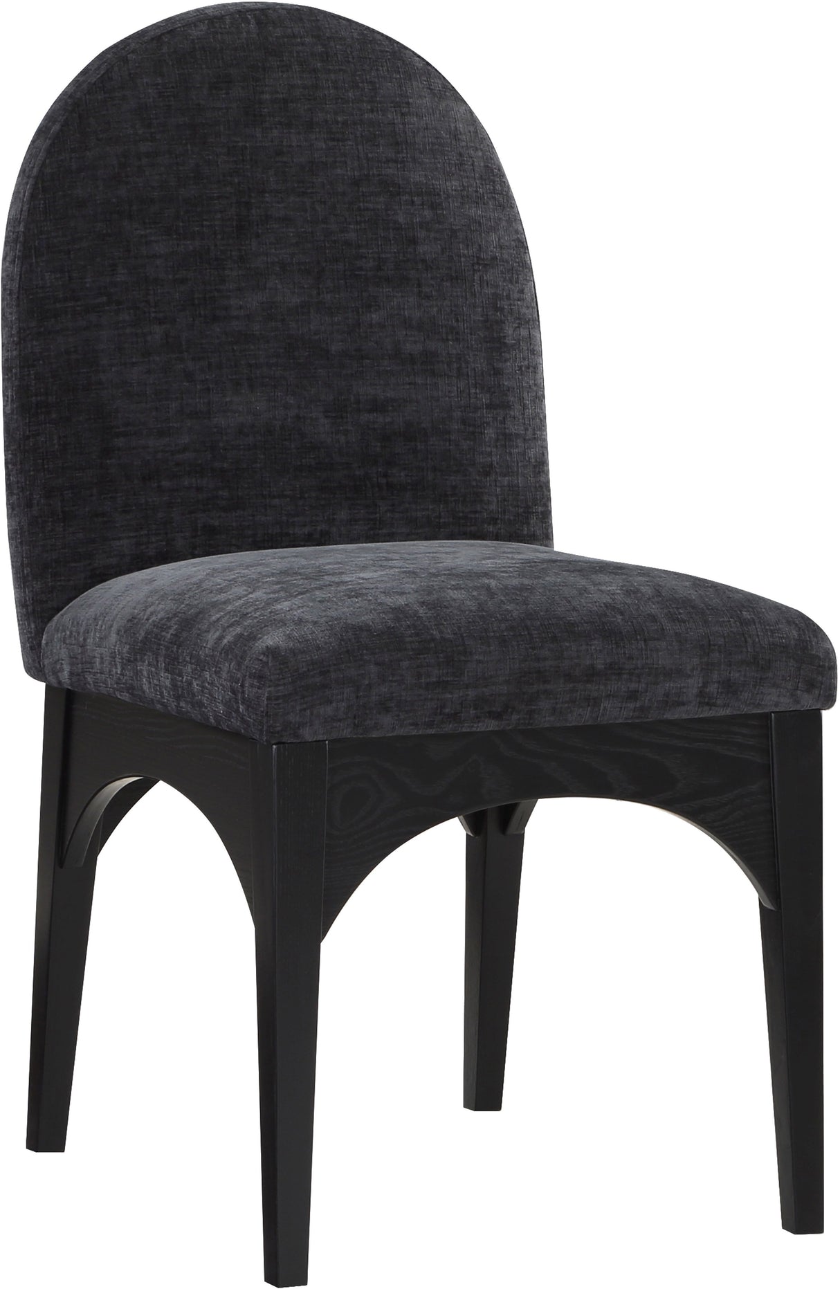 Waldorf - Chenille Dining Side Chair With Black Legs