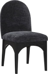 Waldorf - Chenille Dining Side Chair With Black Legs